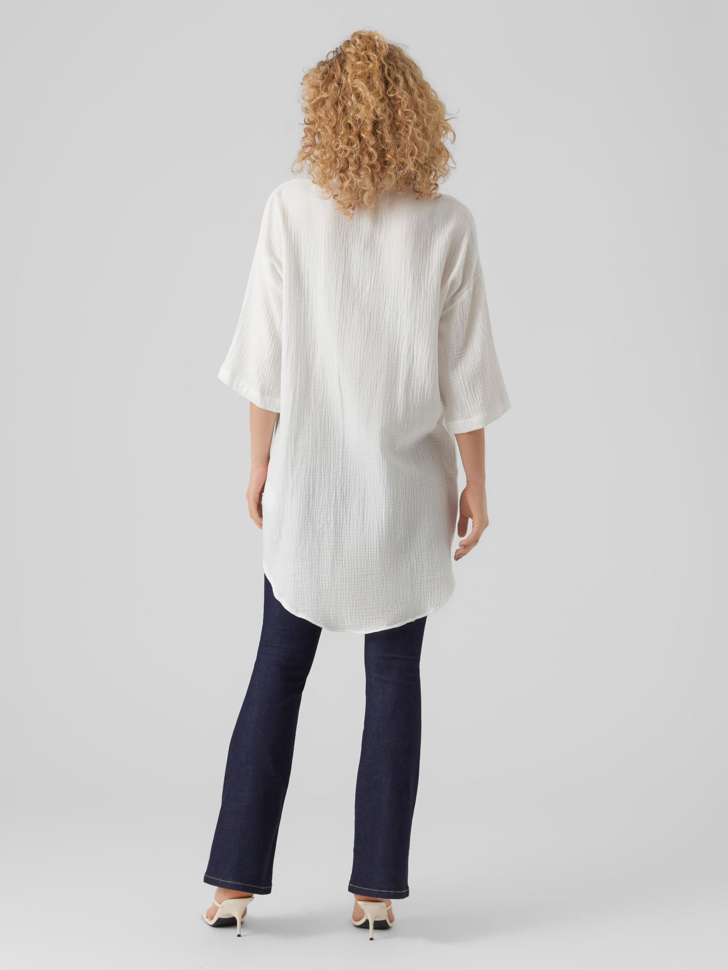 Vero Moda VMNATALI 3/4 LONG OVERSHIRT  NOOS Snow White 2900139848031