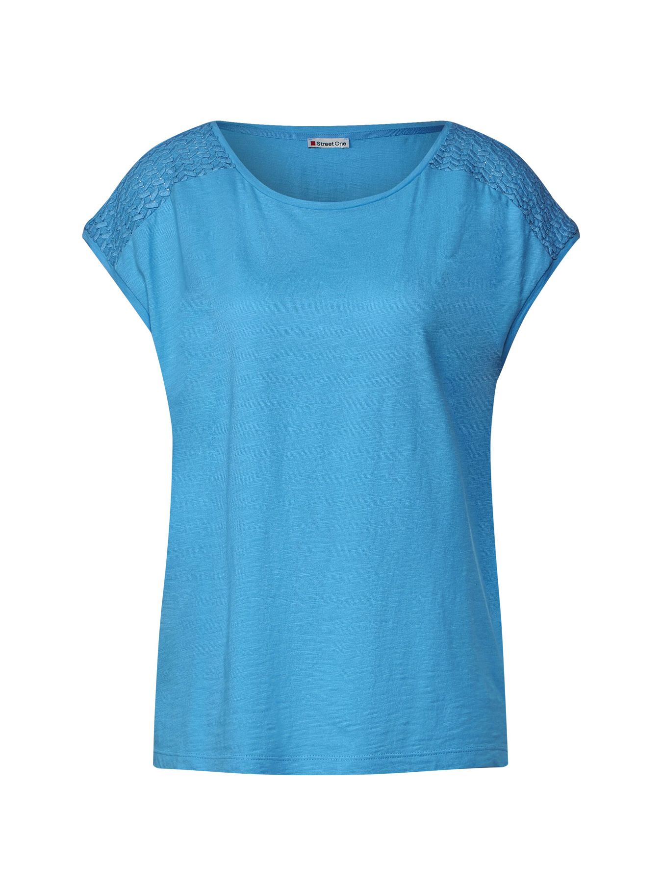 Street-One Qr shirt w.lace shoulder  Aqua 00104407-B0