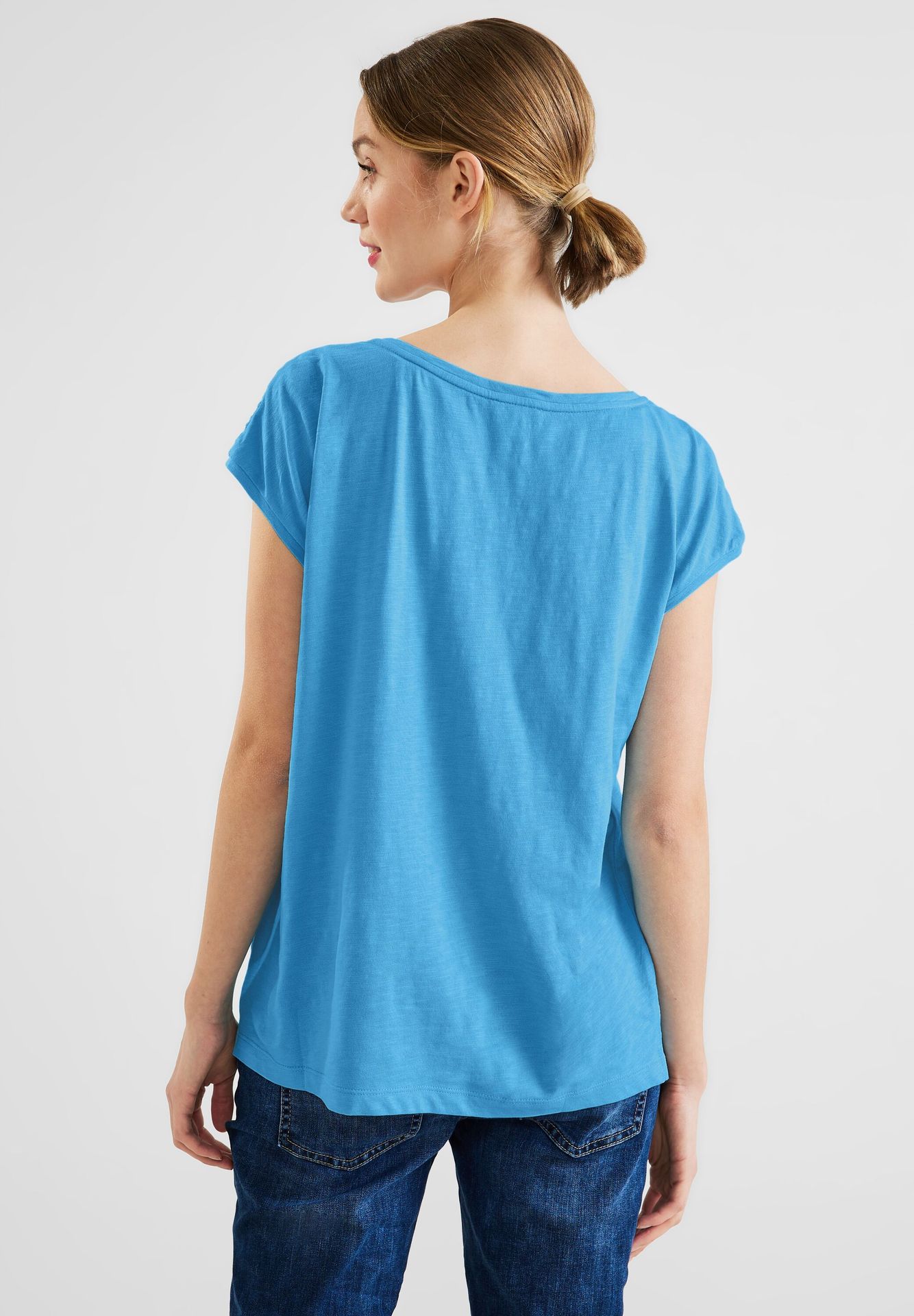 Street-One Qr shirt w.lace shoulder  Aqua 2900139932150 Street-One Qr shirt w.lace shoulder  Aqua 2900139932150