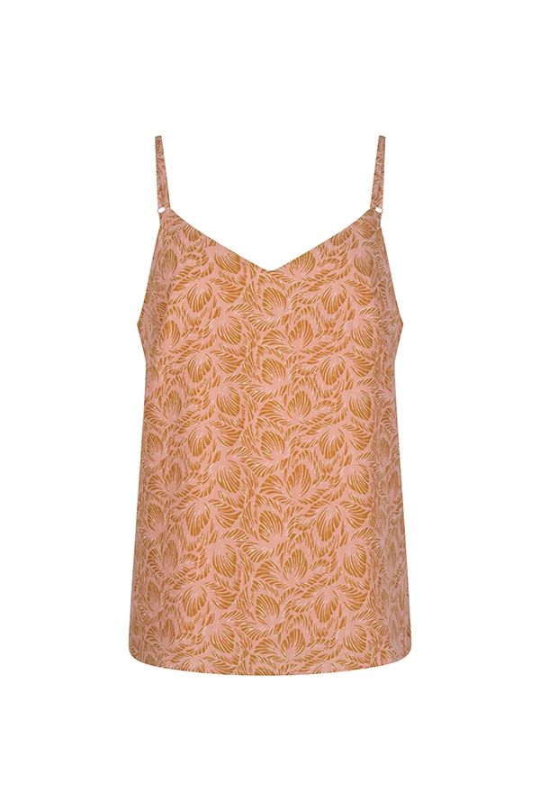Lofty Manner Top Jamie 759 peach leaves print 2900139999061