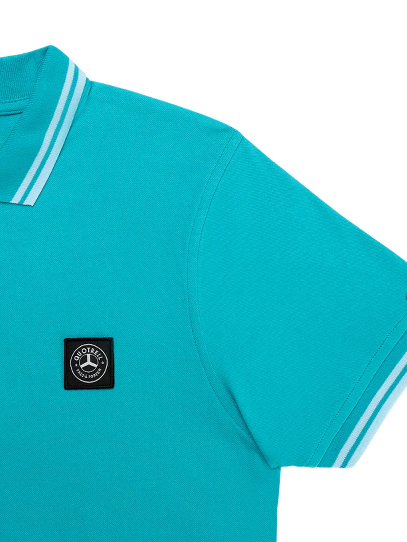 Quotrell Ithica polo Aqua/White 2900140081038