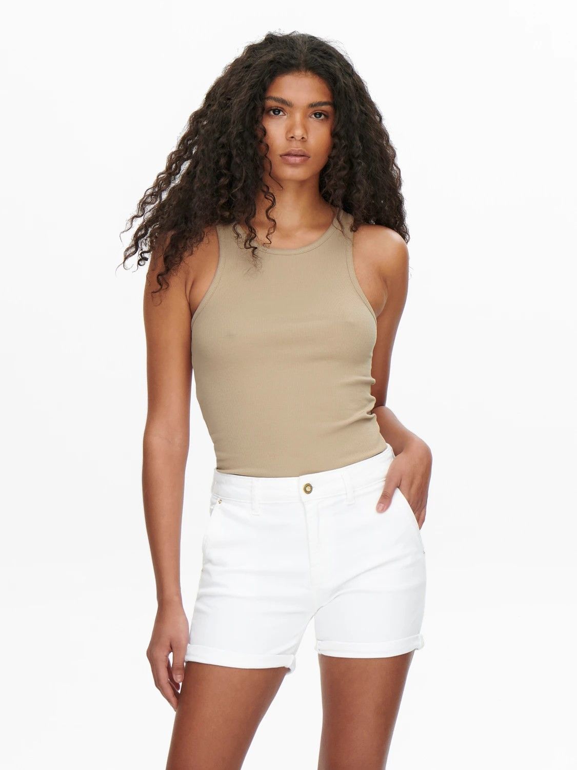 Only ONLKENYA RIB TANK TOP JRS NOOS Elm 2900140206011