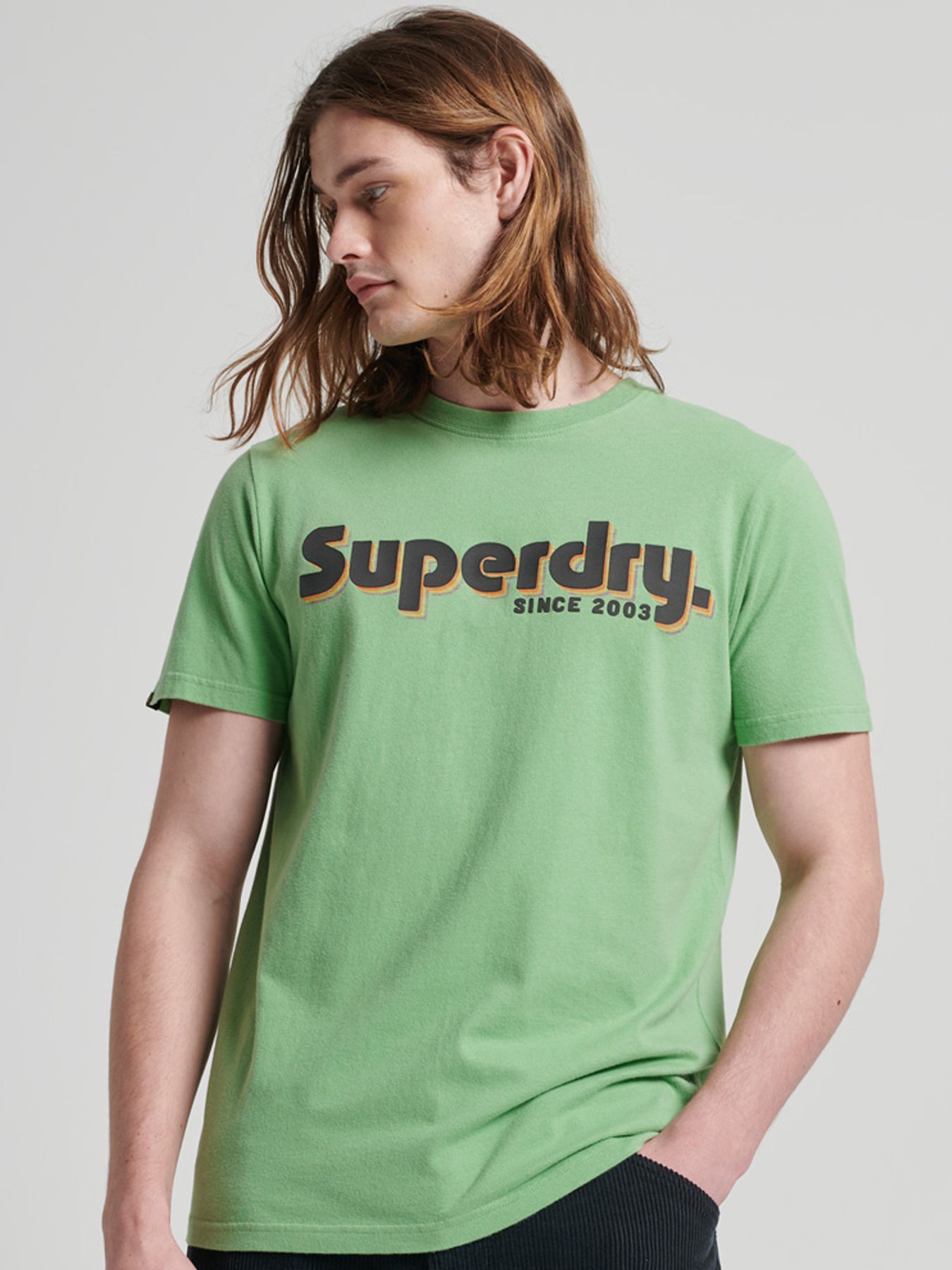 Superdry Terrain logo classic t shirt 11e Soft green 00104574-11E