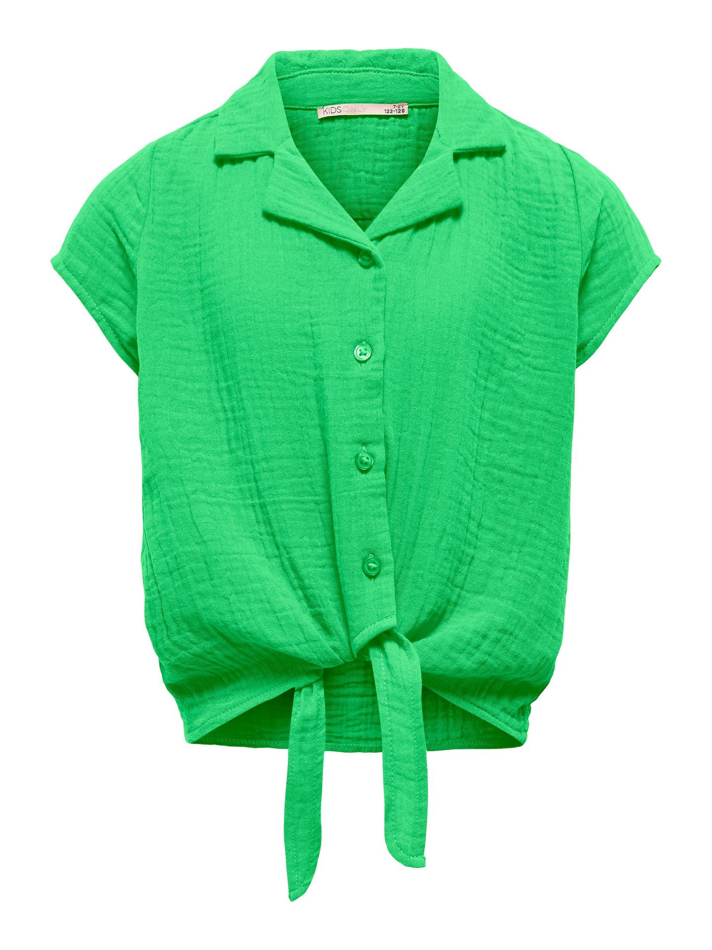 Kids Only KOGTHYRA CAPSLEEVE KNOT SHIRT WVN Summer Green 00104601-EKA26011400001283