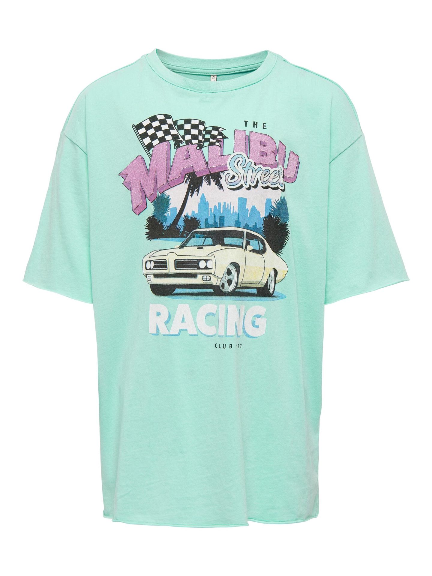 Kids Only KOGLUCY OVERSIZE S/S RACE TOP BOX J Aruba Blue/Malibu 00104609-EKA26011400001510