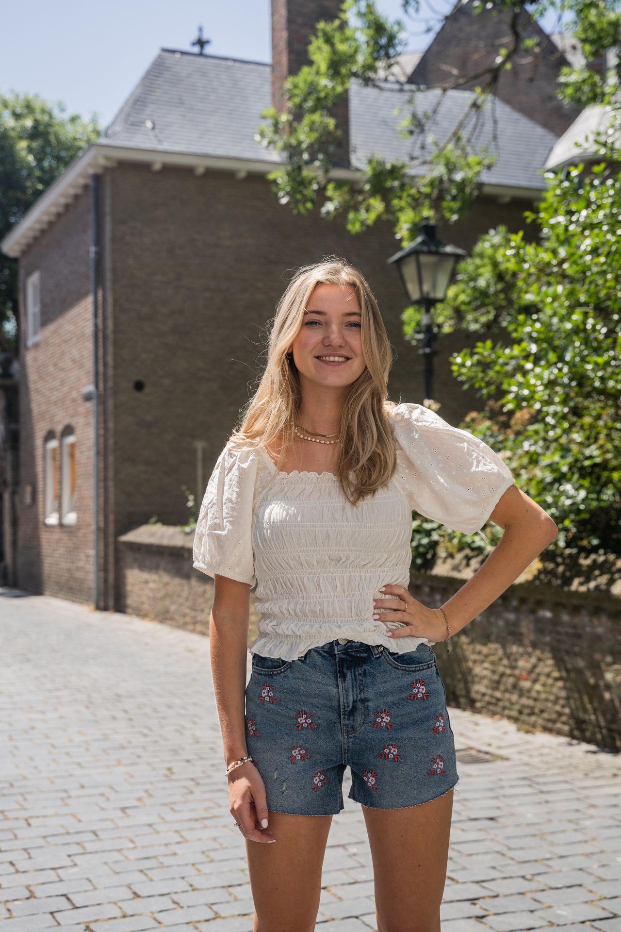 Pieces PCLILIE SS SQUARED NECK TOP Cloud Dancer 2900140403021