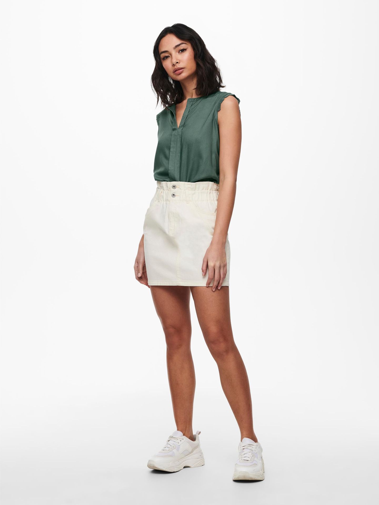 Only ONLKIMMI S/L TOP WVN NOOS Balsam Green 2900140495026