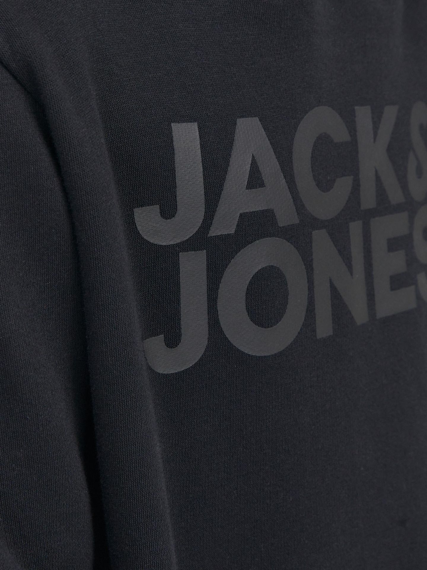 Jack & Jones JJECORP LOGO SWEAT HOOD NOOS JNR Black/JR/lLarge Print/W. Black 2900140523033