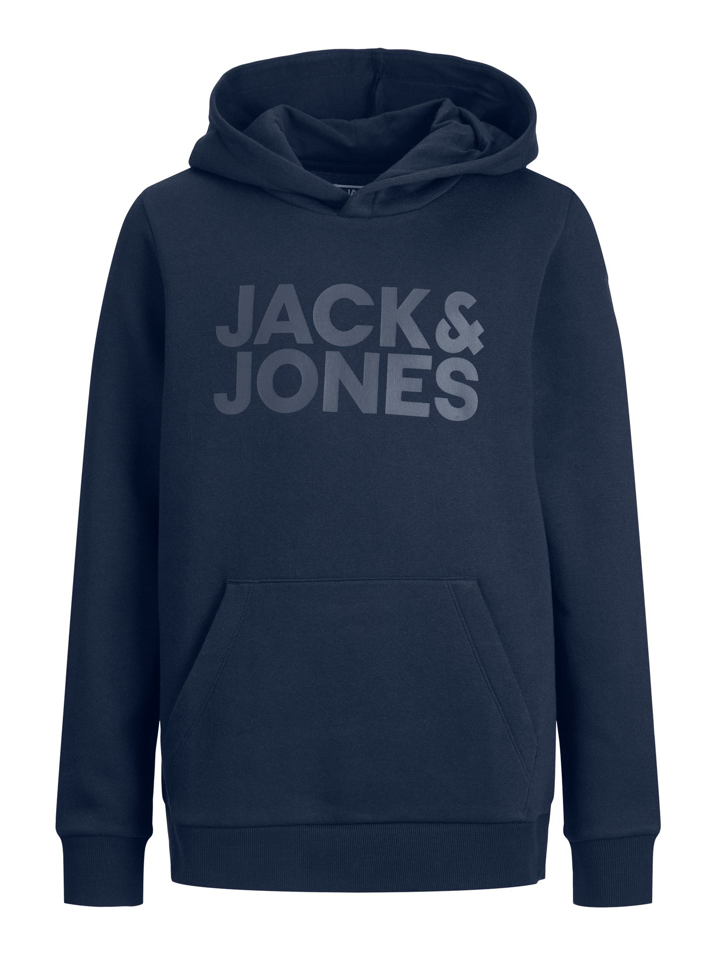 Jack & Jones JJECORP LOGO SWEAT HOOD NOOS JNR Navy Blazer/JR/Large Print/W. Navy 2900149533040