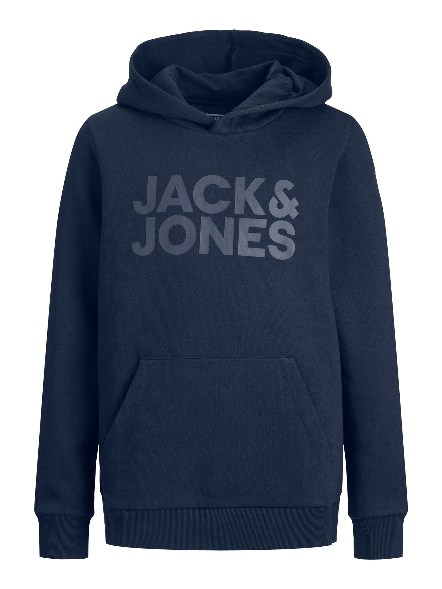 Jack & Jones JJECORP LOGO SWEAT HOOD NOOS JNR Navy Blazer/JR/Large Print/W. Navy 2900149533033