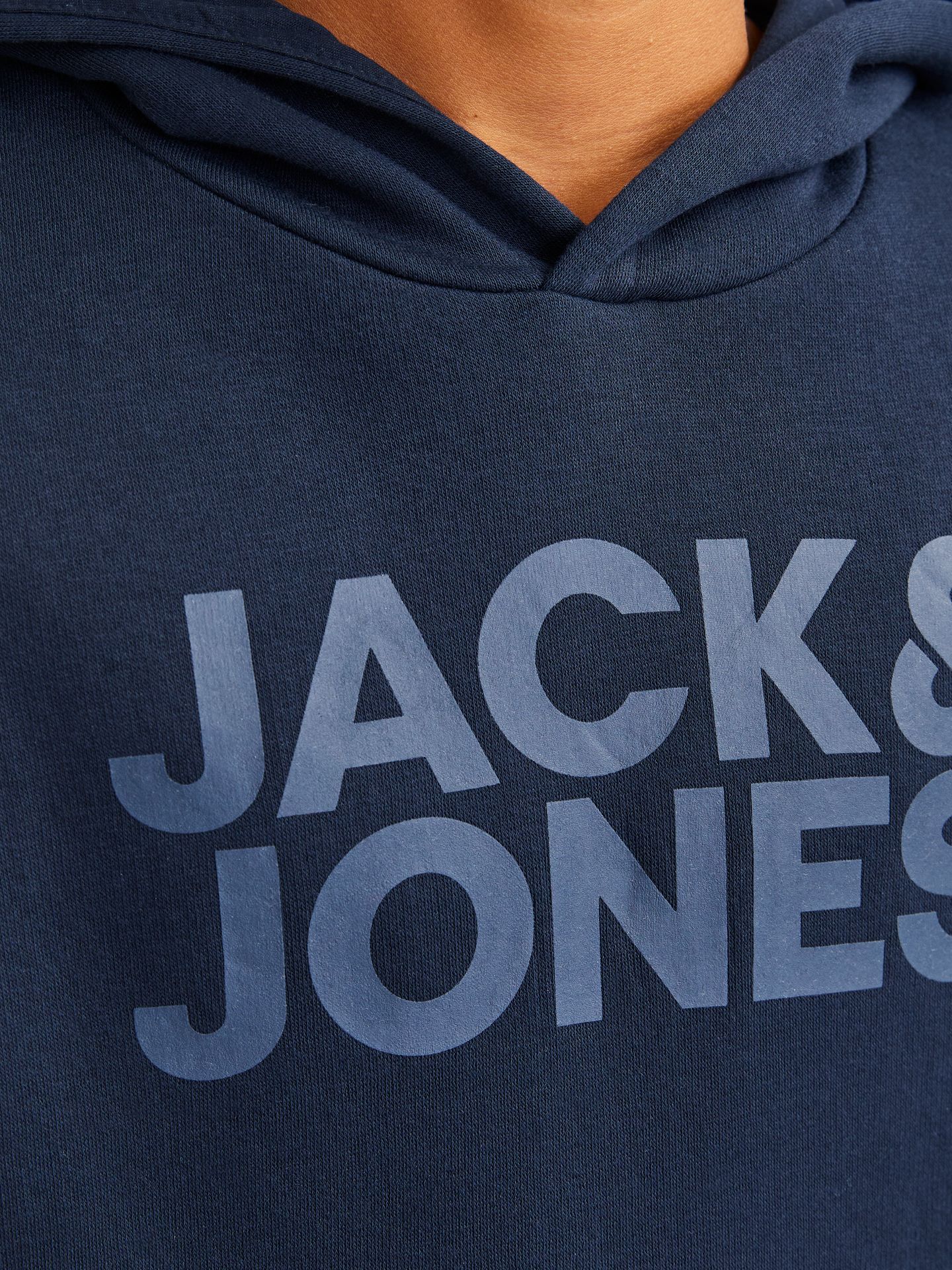 Jack & Jones JJECORP LOGO SWEAT HOOD NOOS JNR Navy Blazer/JR/Large Print/W. Navy 2900149533033