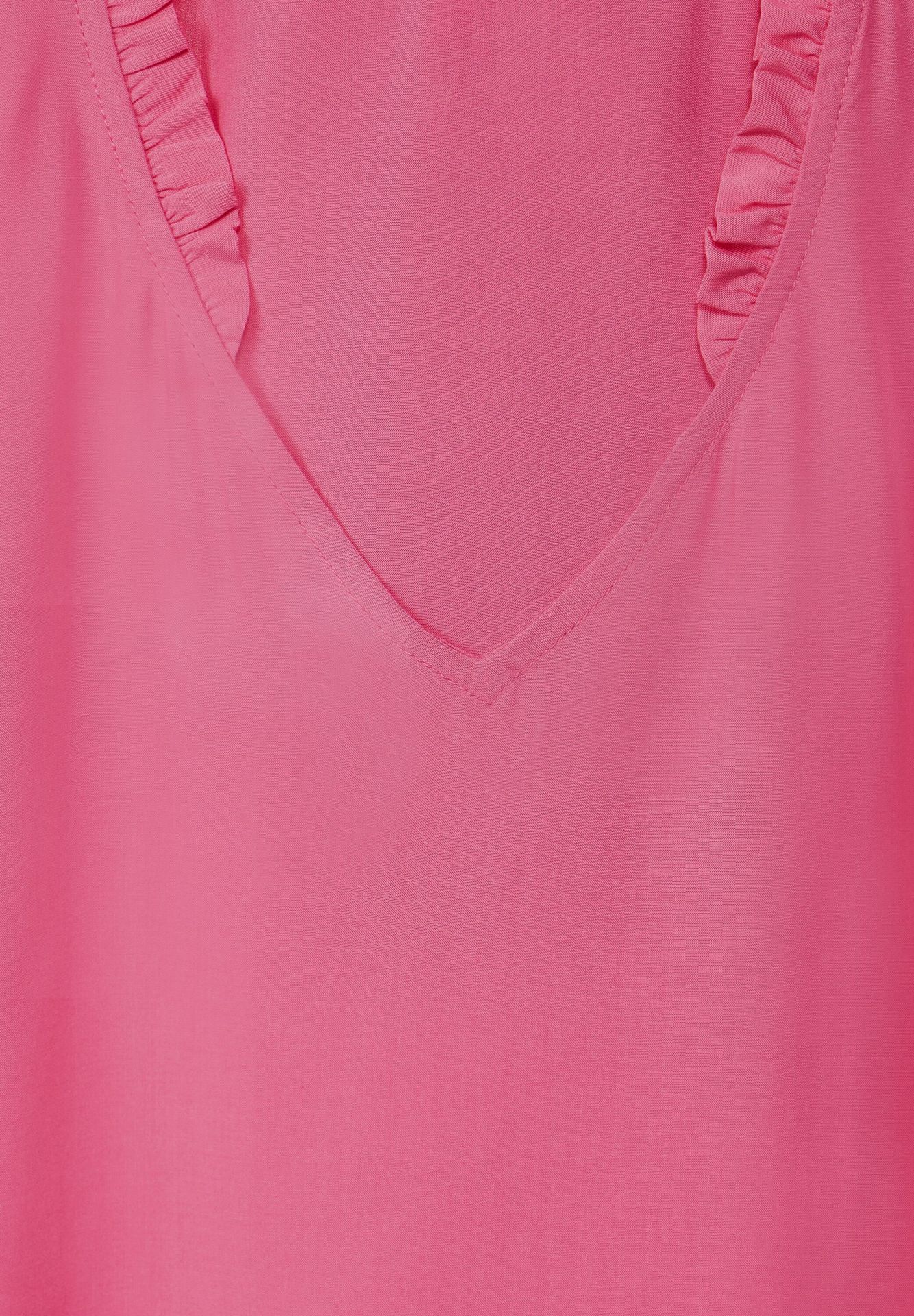 Street-One Solid v-neck top w frill ROSE 2900140553139 Street-One Solid v-neck top w frill ROSE 2900140553139