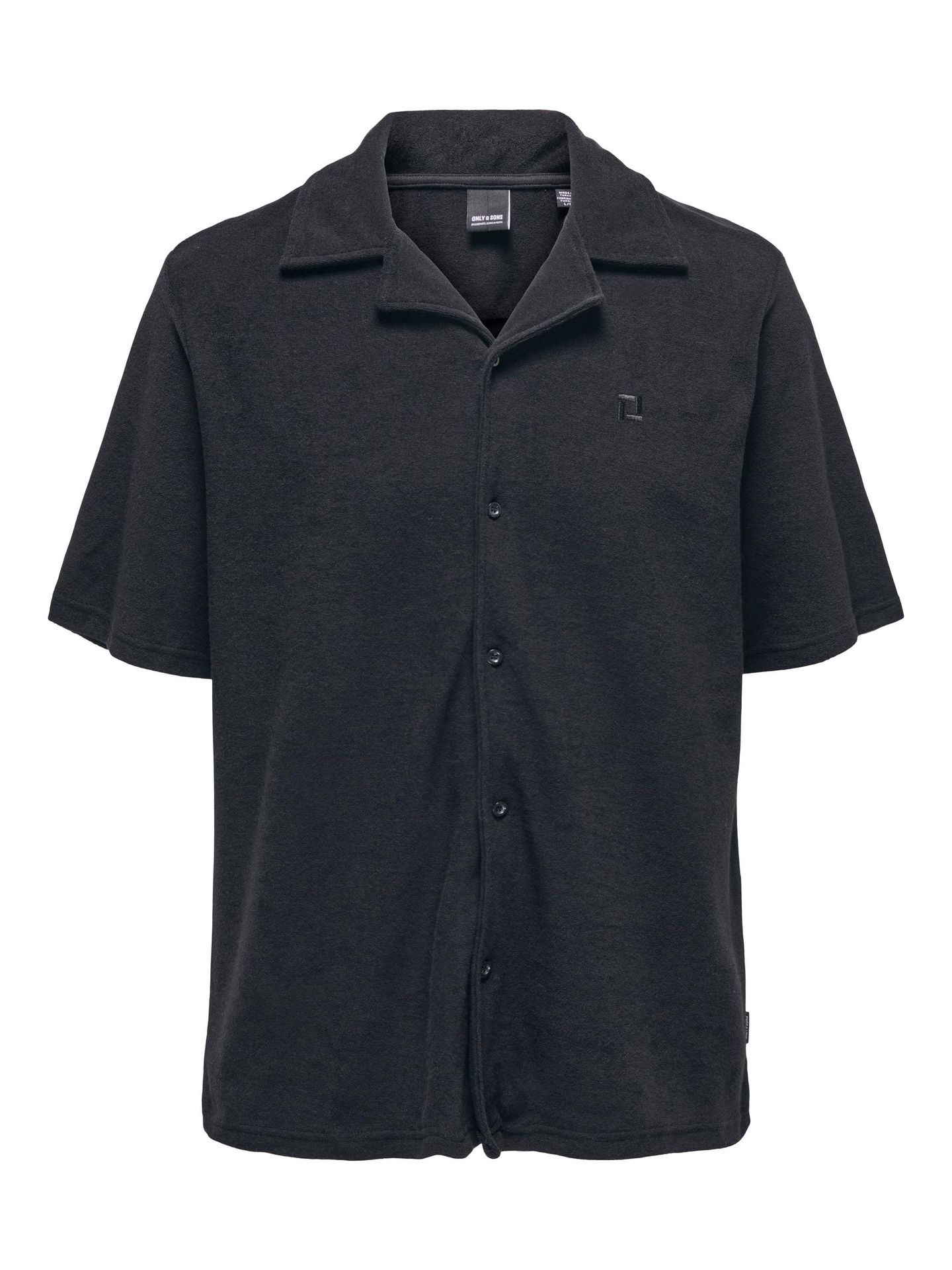 Only & Sons ONSDAVIS REG TERRY SHIRT Black 00104782-EKA26011400000174