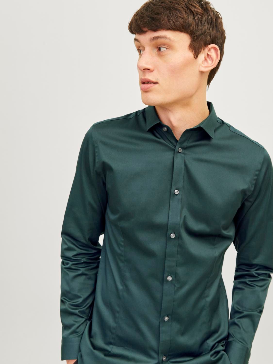 Jack & Jones JJPRPARMA SHIRT L/S NOOS Darkest Spruce/SUPER SLIM 2900149539066 Jack & Jones JJPRPARMA SHIRT L/S NOOS Darkest Spruce/SUPER SLIM 2900149539066