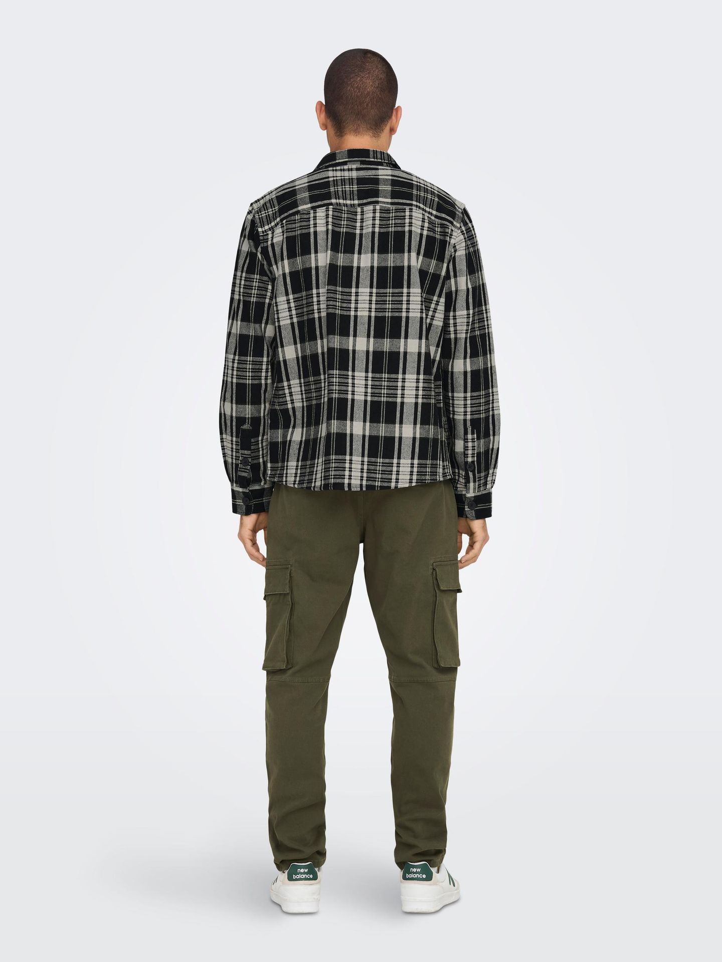 Only & Sons ONSMILO OVR CTN CHECK LS SHIRT NOOS Black 2900140639048 Only & Sons ONSMILO OVR CTN CHECK LS SHIRT NOOS Black 2900140639048