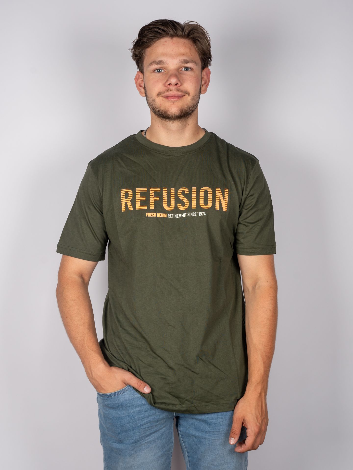 Refusion T-shirt 08 Mos Groen 00104797-G2