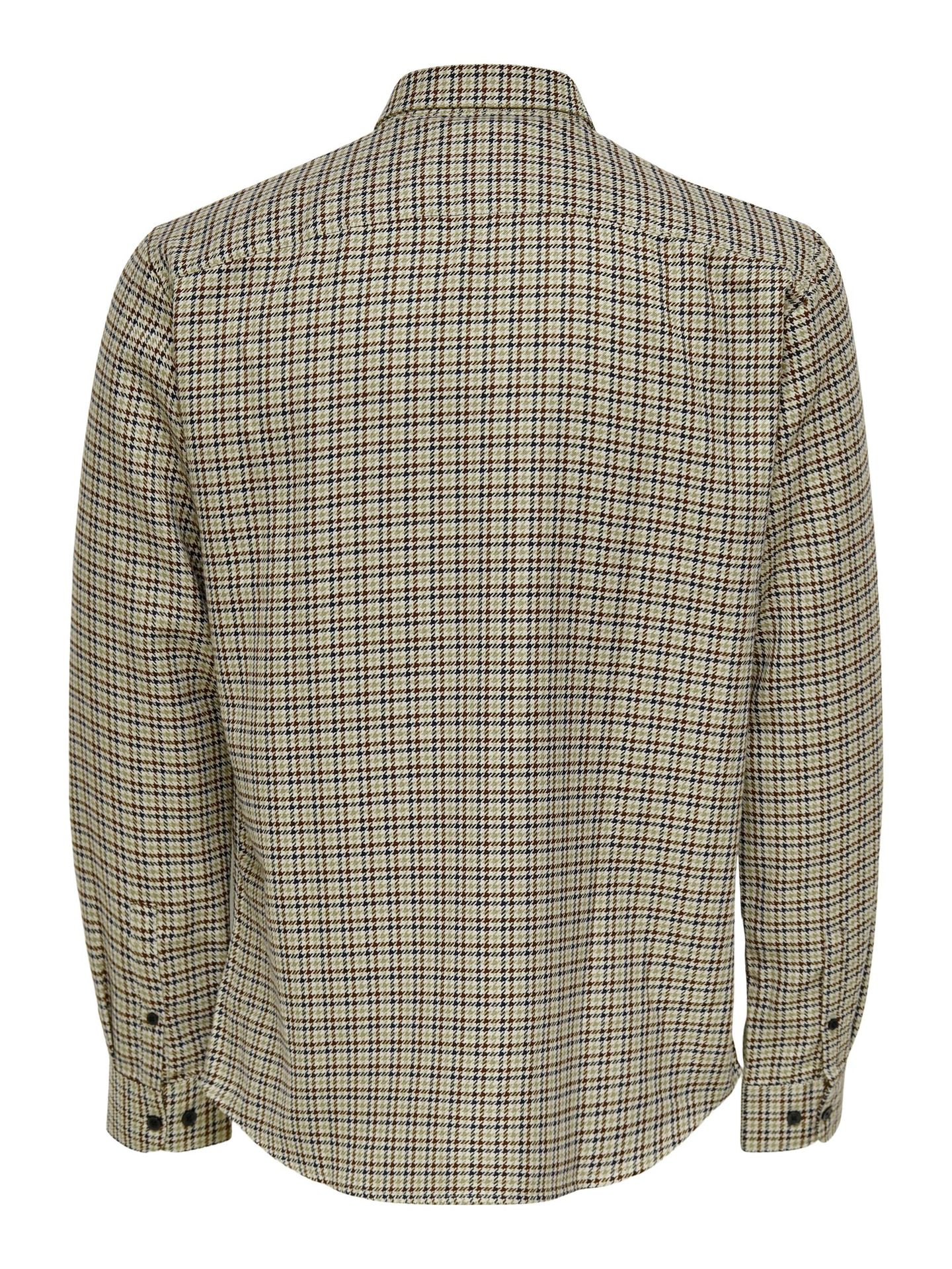 Only & Sons ONSTEVIN LS VISCOSE CHECK REG SHIRT Silver Lining 2900140717029