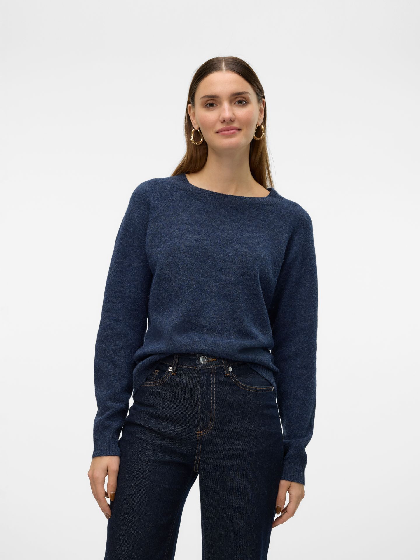 Vero Moda VMDOFFY LS O-NECK BLOUSE GA NOOS Navy Blazer/Mette 00104852-EKA26011400001305
