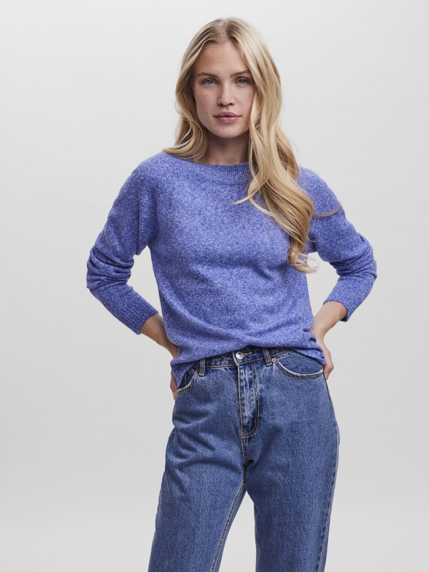 Vero Moda VMDOFFY LS O-NECK BLOUSE GA NOOS Surf the Web/MELANGE 2900150791064