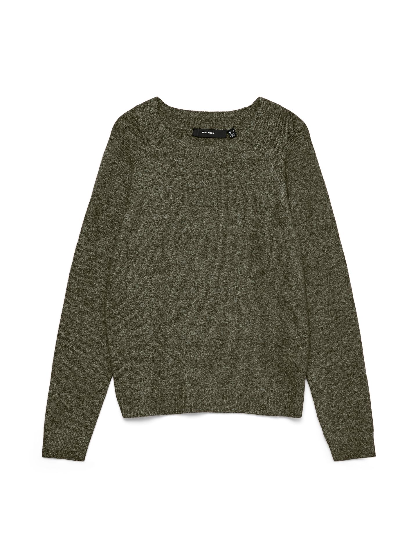 Vero Moda VMDOFFY LS O-NECK BLOUSE GA NOOS Grape Leaf/W. WHITE MELANGE 00104852-EKA26011400003065