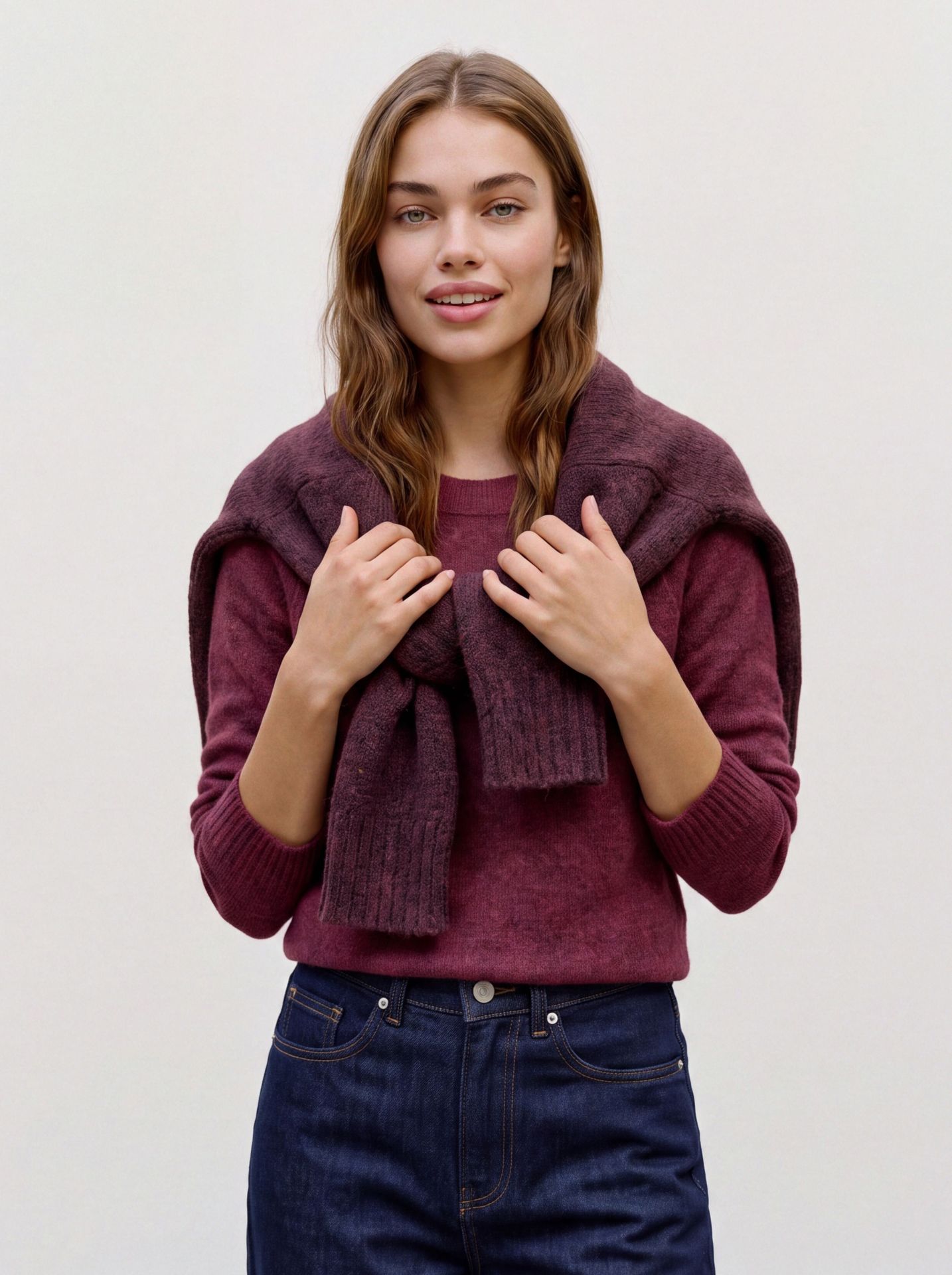 Vero Moda VMDOFFY LS O-NECK BLOUSE GA NOOS Windsor Wine/(CL062) W. SILVER SEQU 00104852-EKA26011400003753