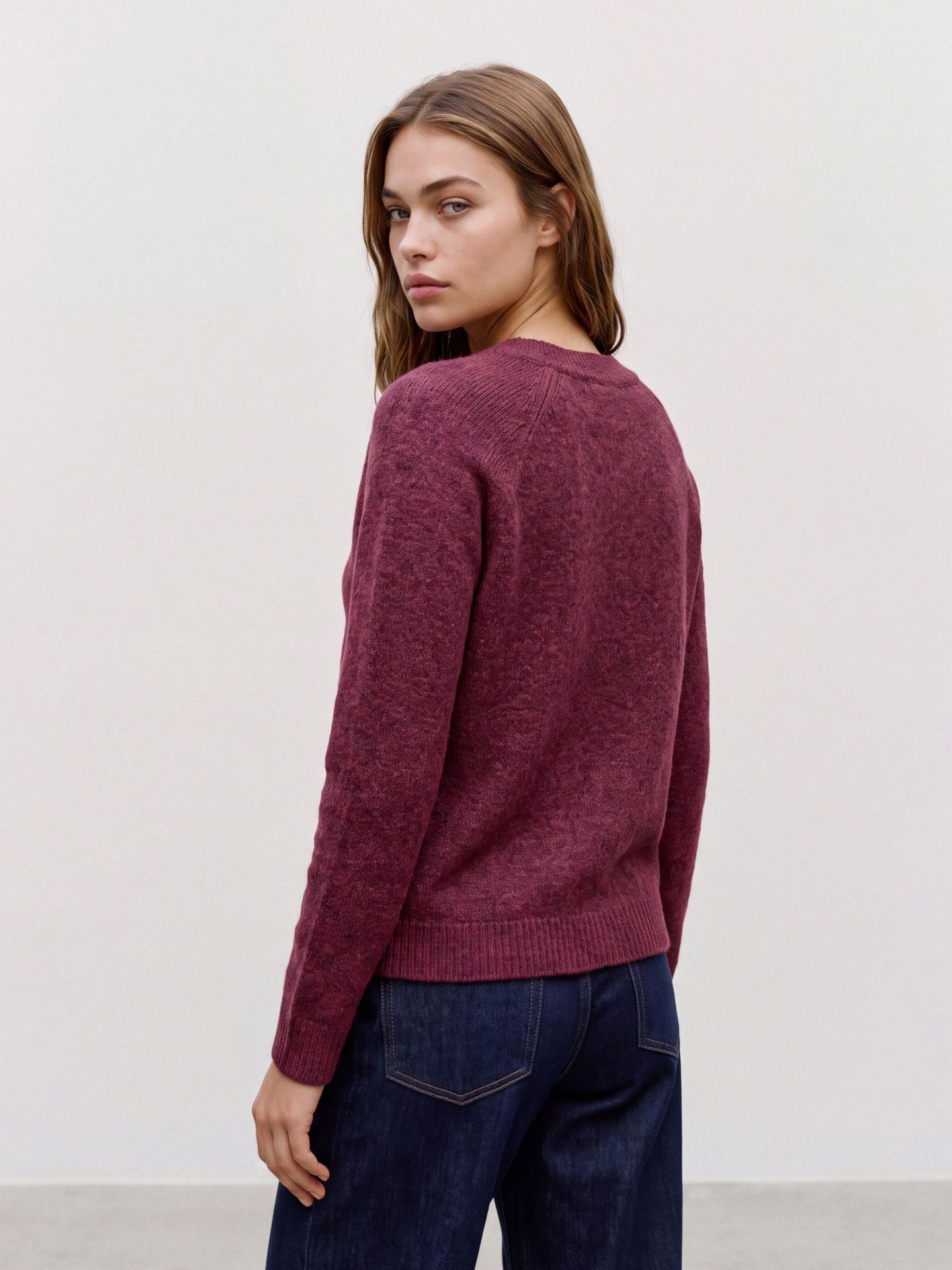Vero Moda VMDOFFY LS O-NECK BLOUSE GA NOOS Windsor Wine/(CL062) W. SILVER SEQU 2900170098037
