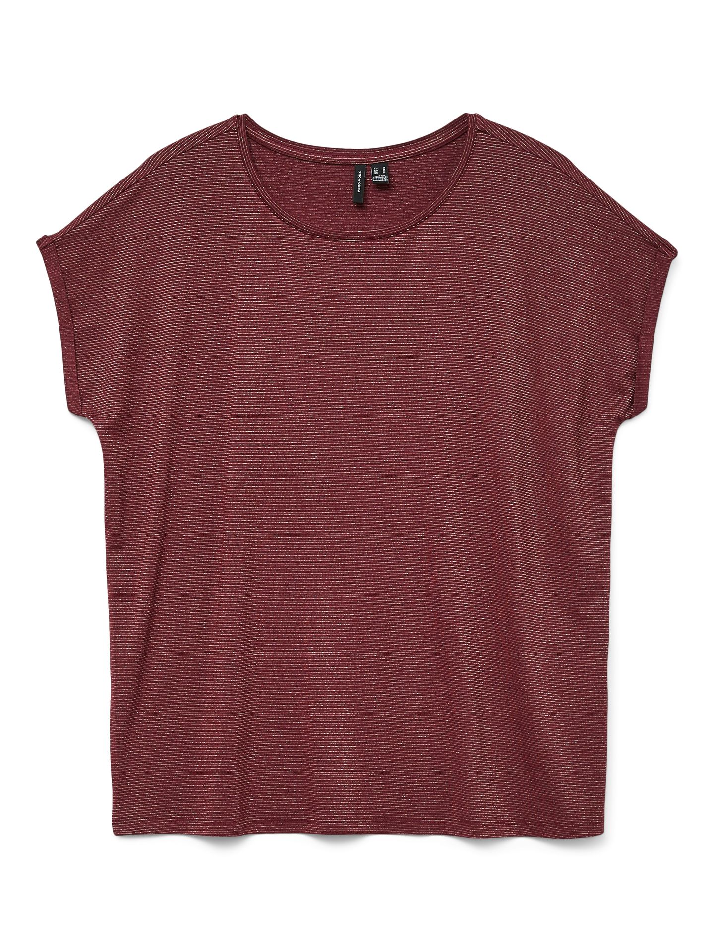 Vero Moda VMLAVA PLAIN SS TOP LUREX STRIP GA Syrah/GOLD LUREX 00104853-EKA26011400003005