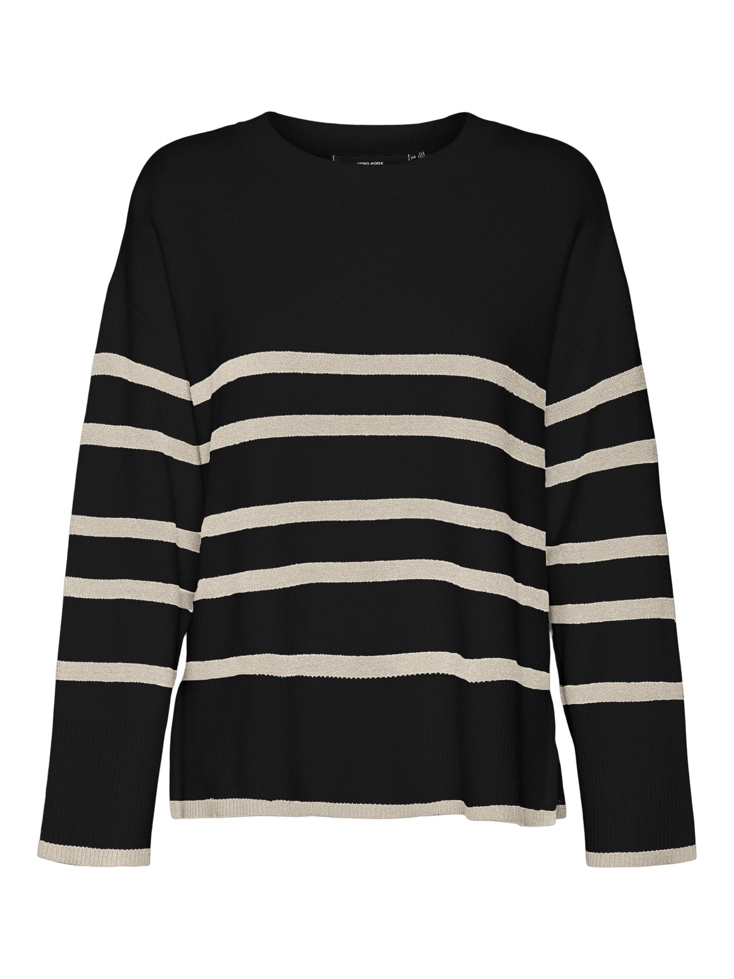 Vero Moda VMSABA LS O-NECK STRIPE PULLOVER GA Black/ANIMAL W BROWN LENTIL 00104871-EKA26011400000606