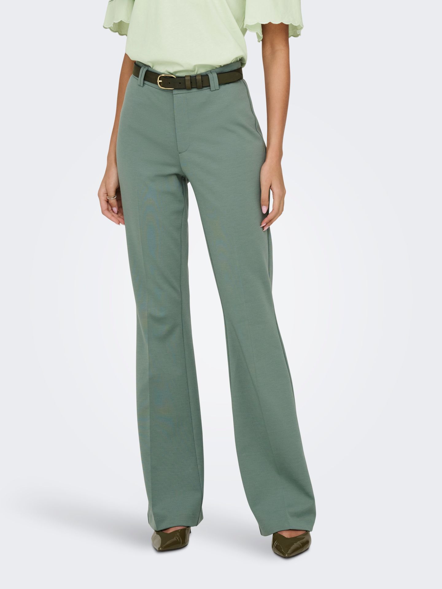 Only ONLPEACH MW FLARED PANT TLR NOOS Laurel Wreath 00104874-EKA26011400000938