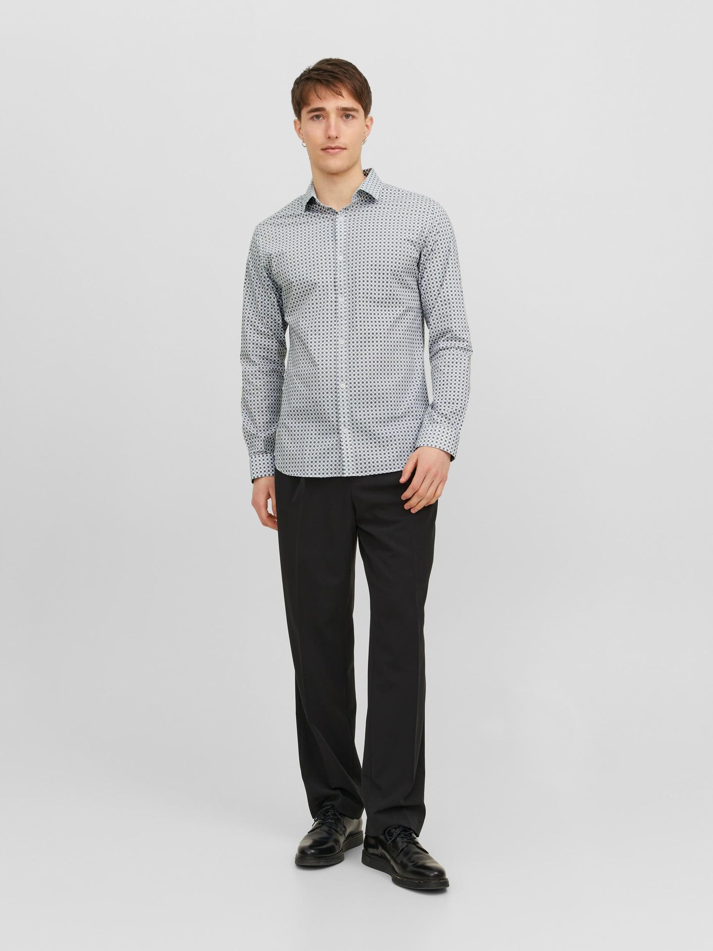 Jack & Jones JPRBLABLACKPOOL STRETCH SHIRT LS AW White/SLIM FIT 2900140919027