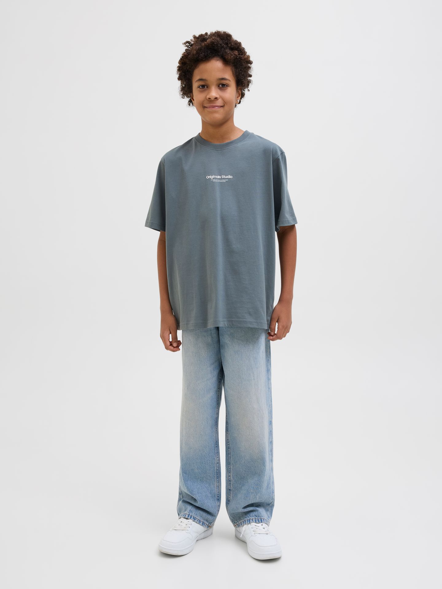 Jack & Jones JORVESTERBRO TEE SS CREW NECK NOOS Stormy Weather/LOOSE 2900154863040