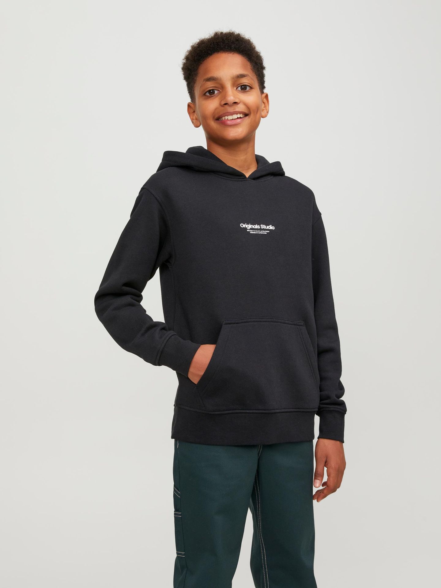Jack & Jones JORVESTERBRO SWEAT HOOD NOOS JNR Black/LOOSE 2900140913018