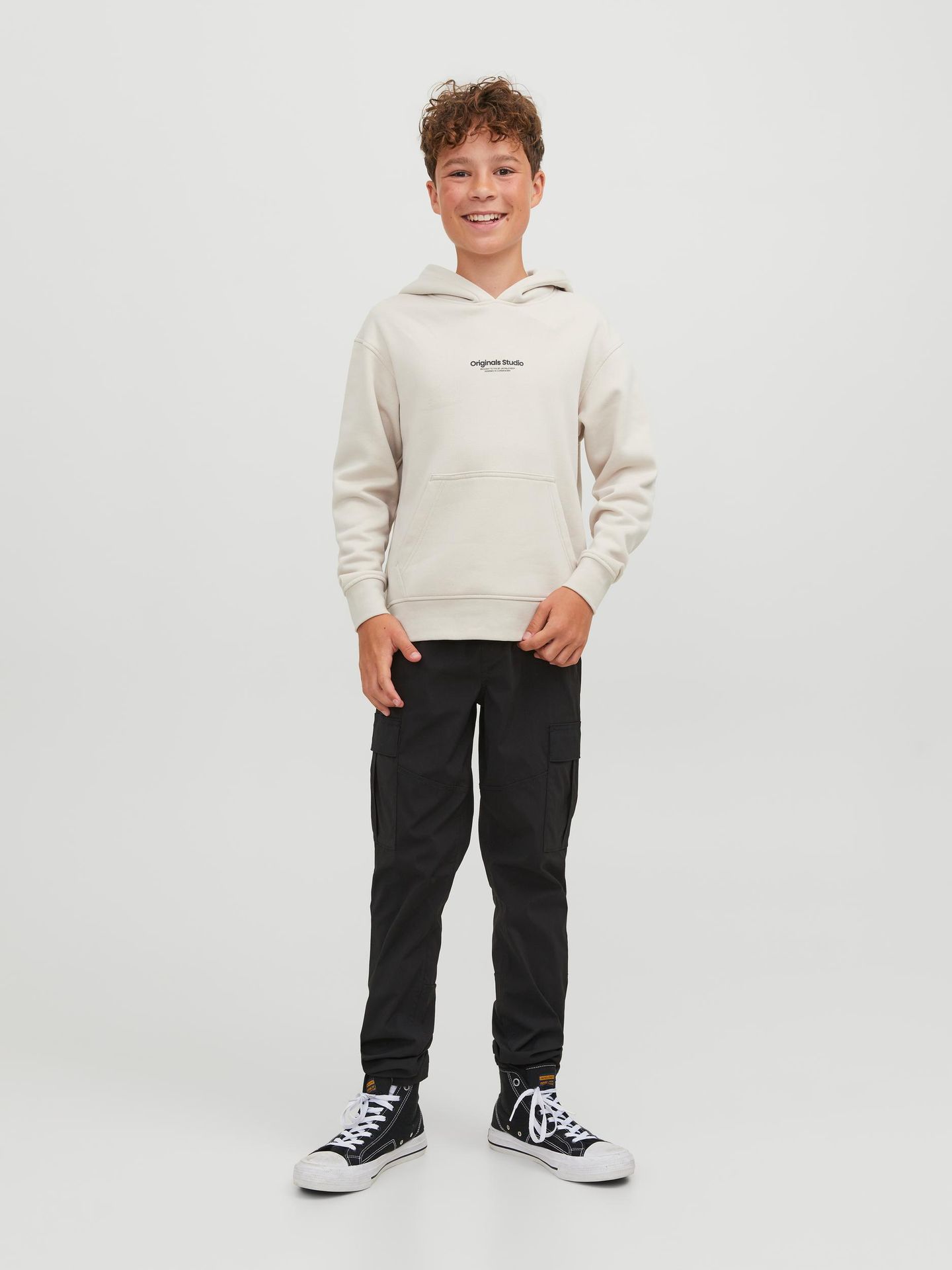 Jack & Jones JORVESTERBRO SWEAT HOOD NOOS JNR Moonbeam/LOOSE 2900140918020