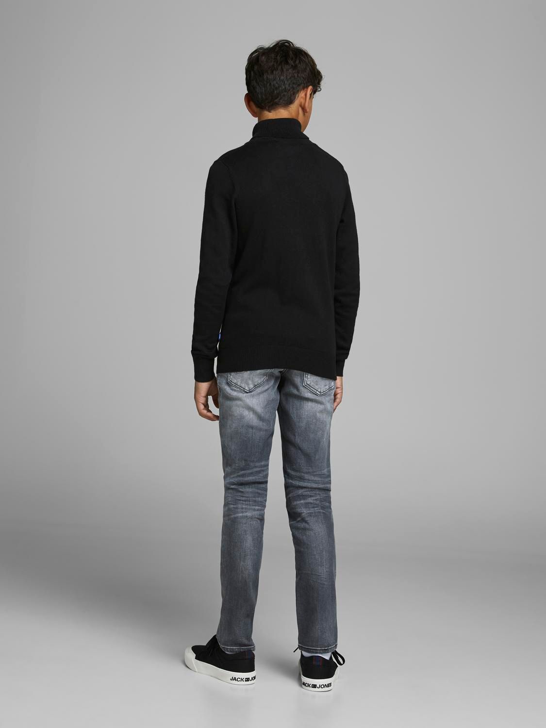Jack & Jones JJEEMIL KNIT ROLL NECK JNR Black 2900140914022