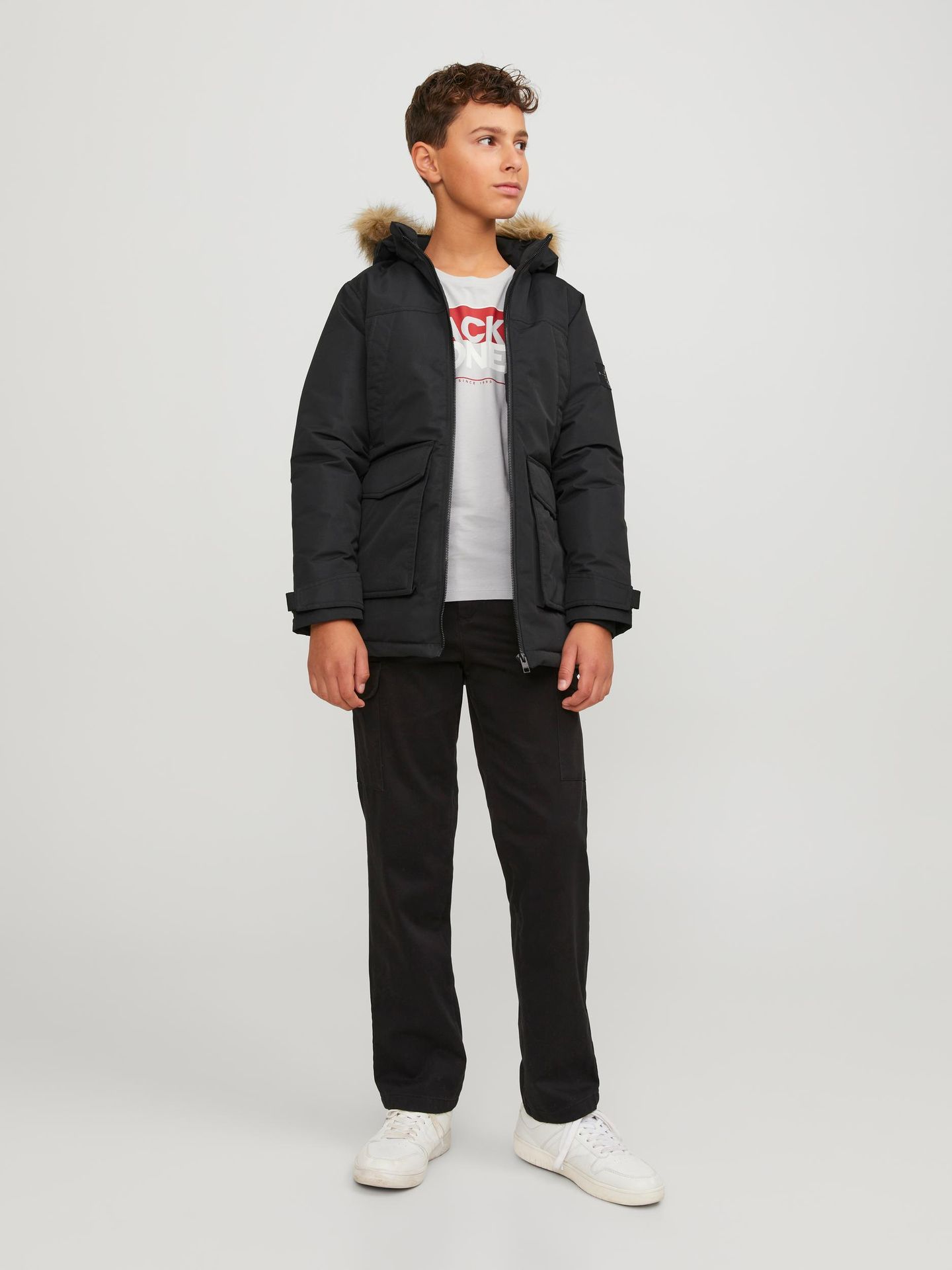 Jack & Jones JJECRAFT PARKA SN JNR Black 00104942-EKA26011400000232