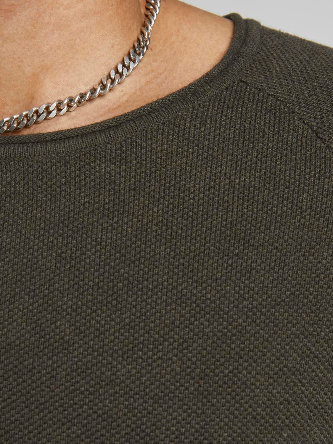 Jack & Jones JJEHILL KNIT CREW NECK NOOS Olive Night/Melange 2900149623055