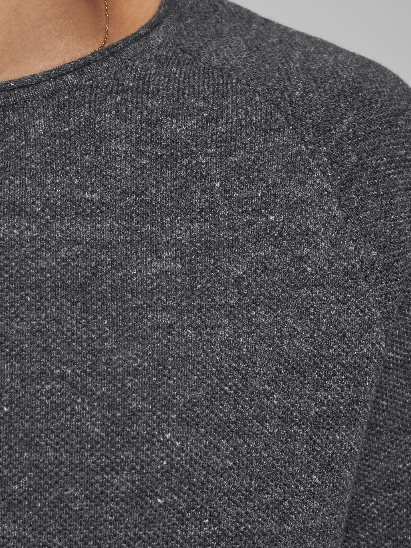 Jack & Jones JJEHILL KNIT CREW NECK NOOS Dark Grey Melange 2900140928029