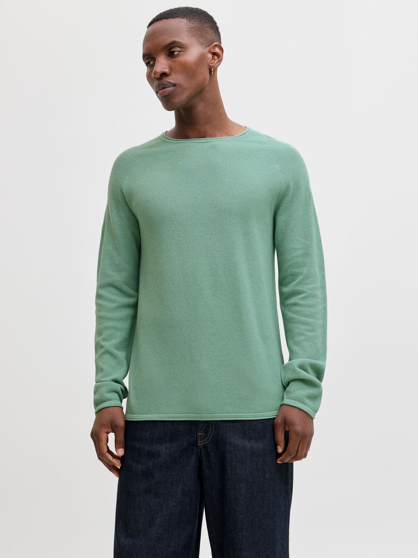 Jack & Jones JJEHILL KNIT CREW NECK NOOS Granite Green 00104944-EKA26011400001292