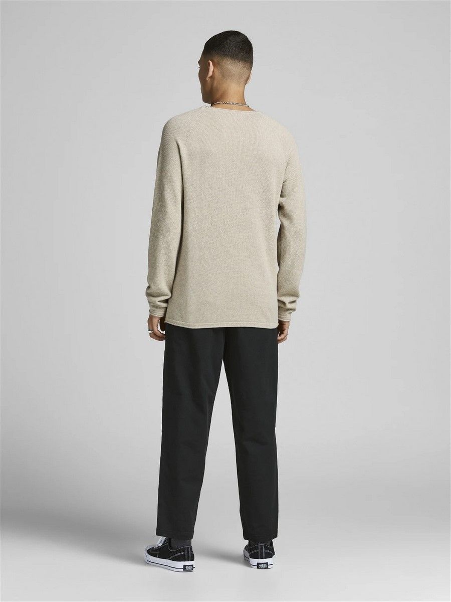 Jack & Jones JJEHILL KNIT CREW NECK NOOS Oatmeal/Melange 2900144777012