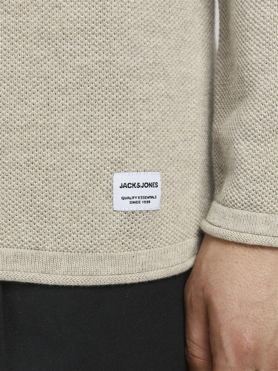 Jack & Jones JJEHILL KNIT CREW NECK NOOS Oatmeal/Melange 2900144777012