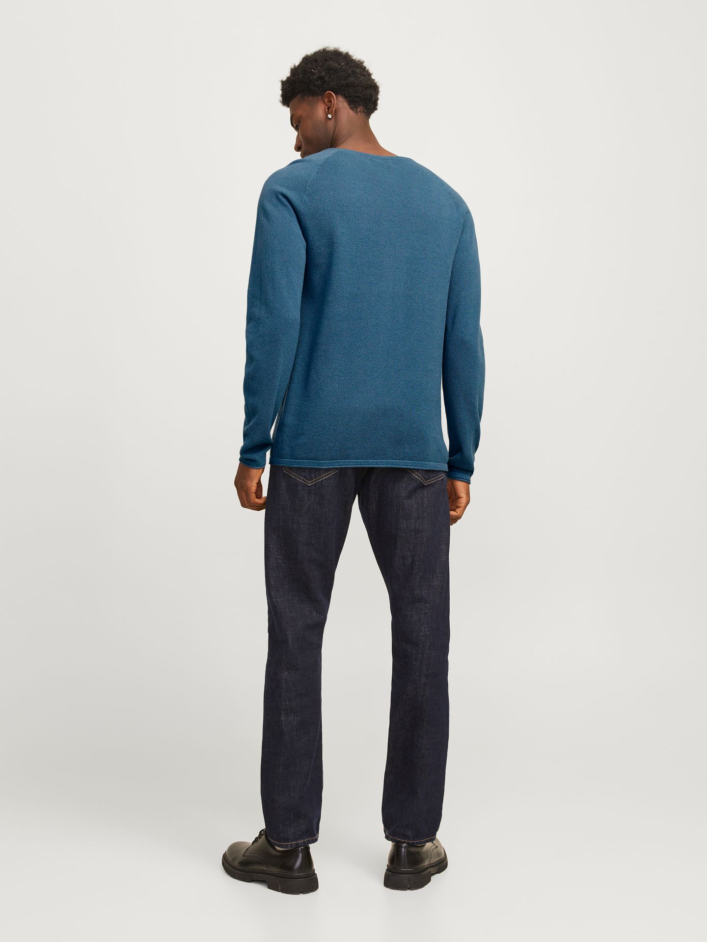 Jack & Jones JJEHILL KNIT CREW NECK NOOS Oceanview/Twist 2900152434020