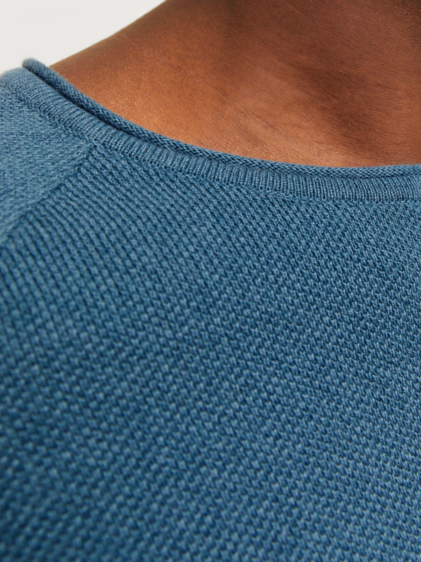 Jack & Jones JJEHILL KNIT CREW NECK NOOS Oceanview/Twist 2900152434020