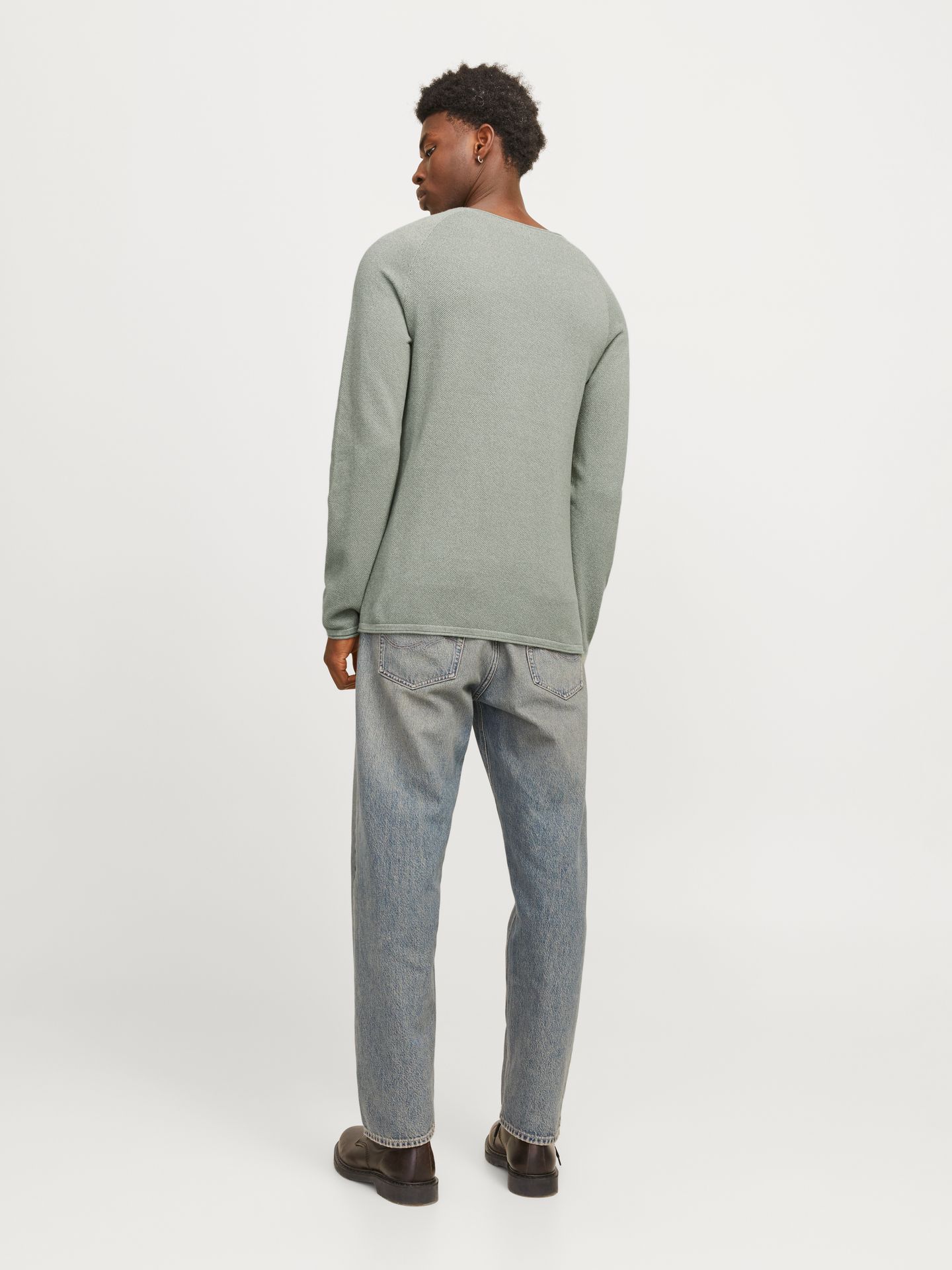 Jack & Jones JJEHILL KNIT CREW NECK NOOS Iceberg Green/Twist 2900152525056