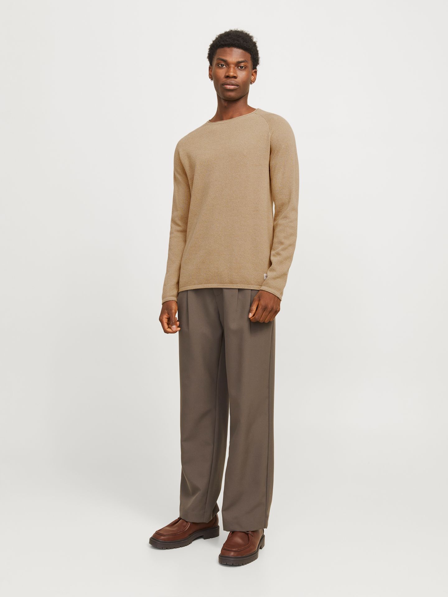 Jack & Jones JJEHILL KNIT CREW NECK NOOS Coriander/Twist 2900152529054