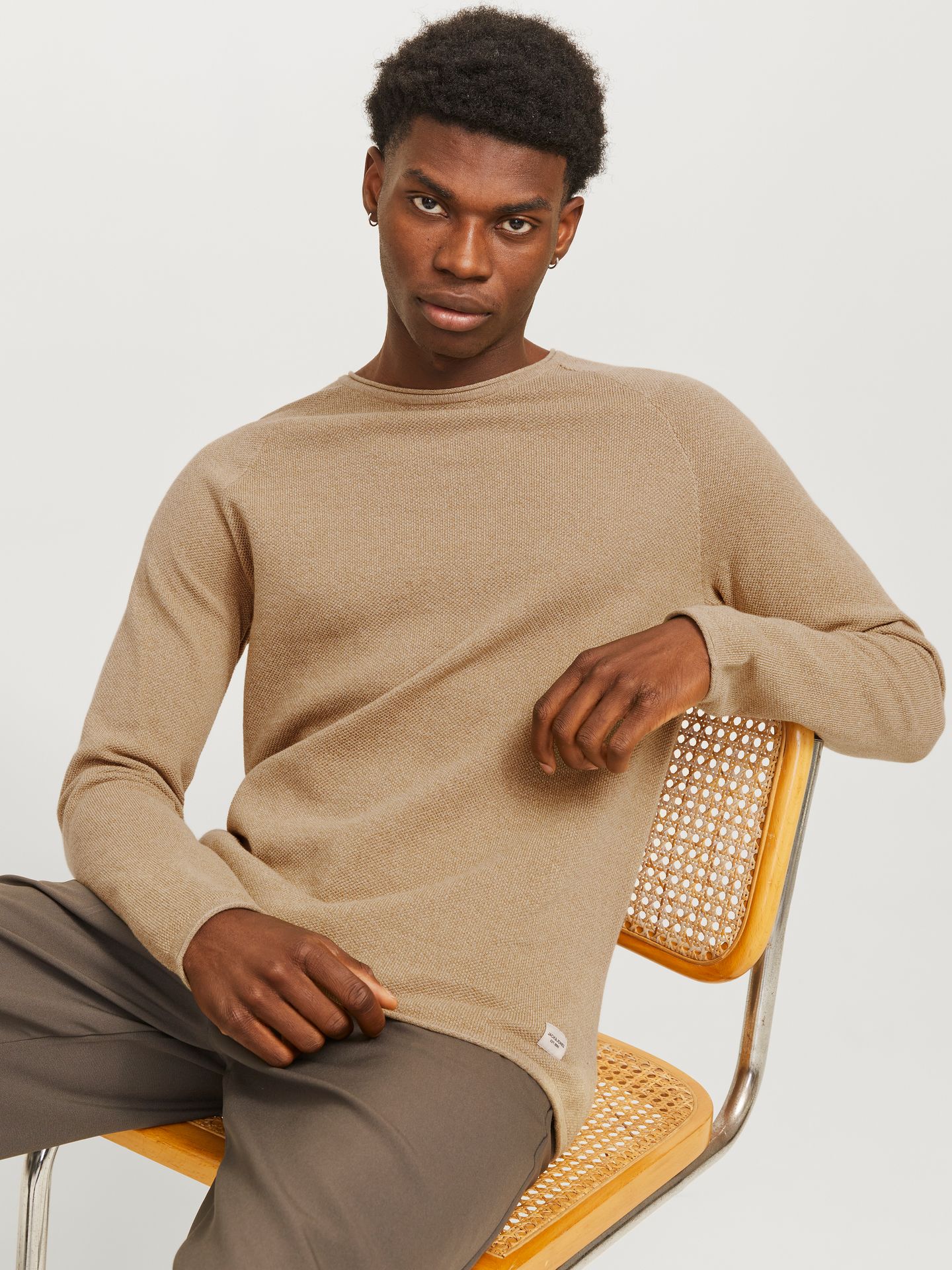 Jack & Jones JJEHILL KNIT CREW NECK NOOS Coriander/Twist 2900152529054