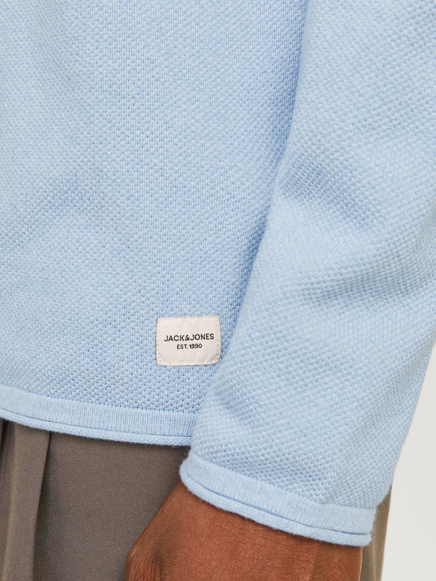 Jack & Jones JJEHILL KNIT CREW NECK NOOS Cashmere Blue/Twist 2900152537035