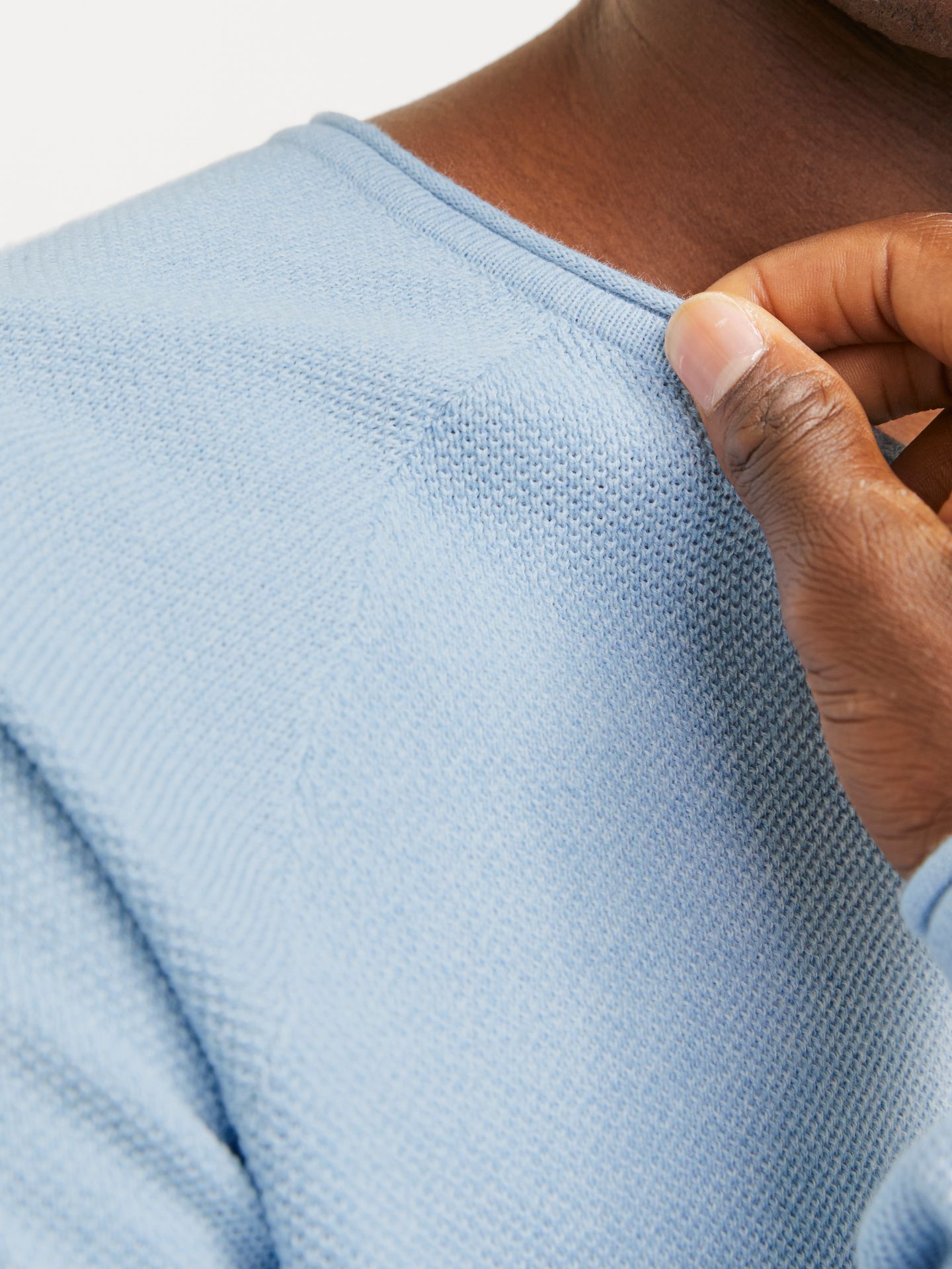 Jack & Jones JJEHILL KNIT CREW NECK NOOS Cashmere Blue/Twist 2900152537035