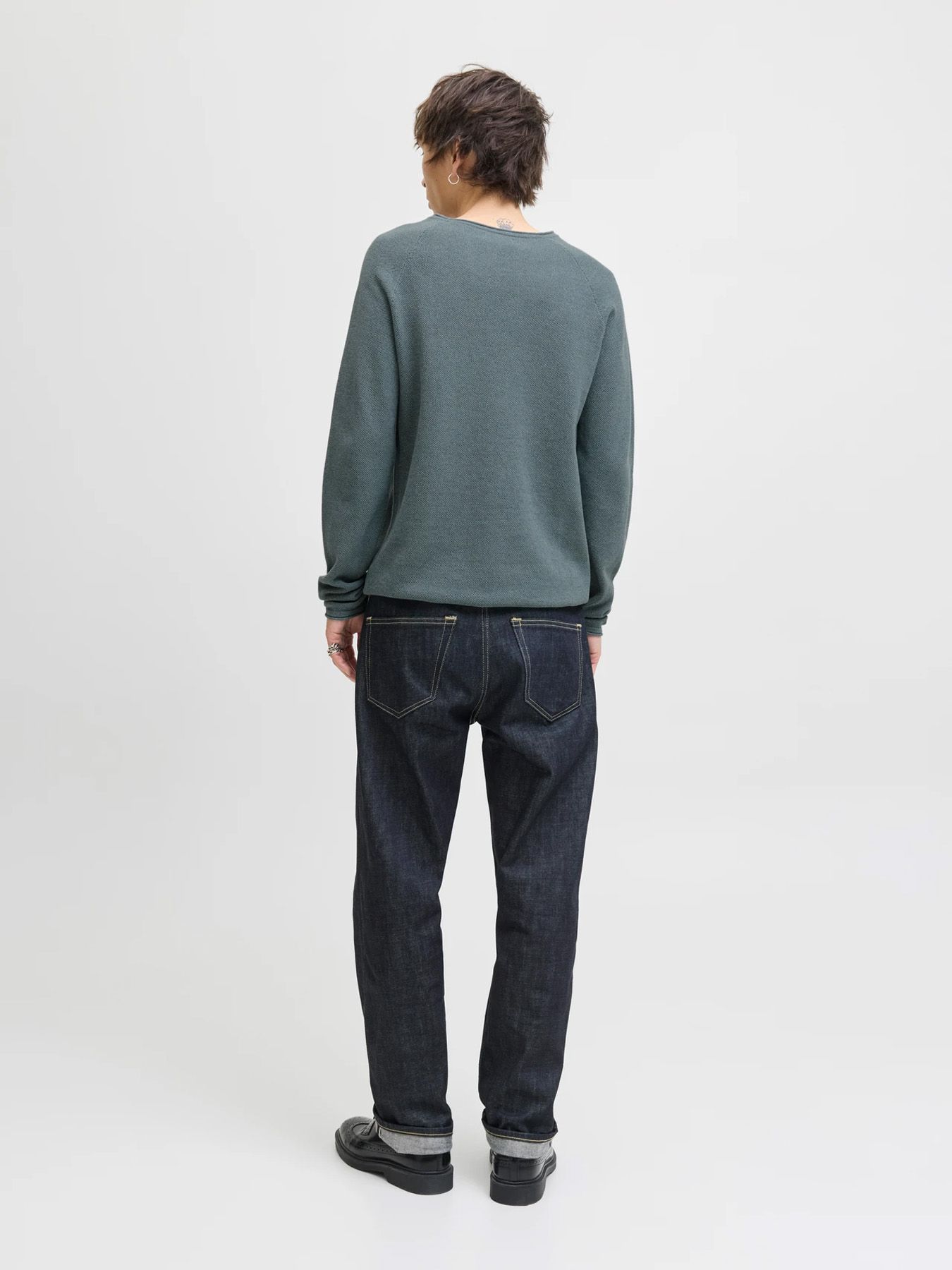 Jack & Jones JJEHILL KNIT CREW NECK NOOS Stormy Weather/Twist 2900158447055 Jack & Jones JJEHILL KNIT CREW NECK NOOS Stormy Weather/Twist 2900158447055