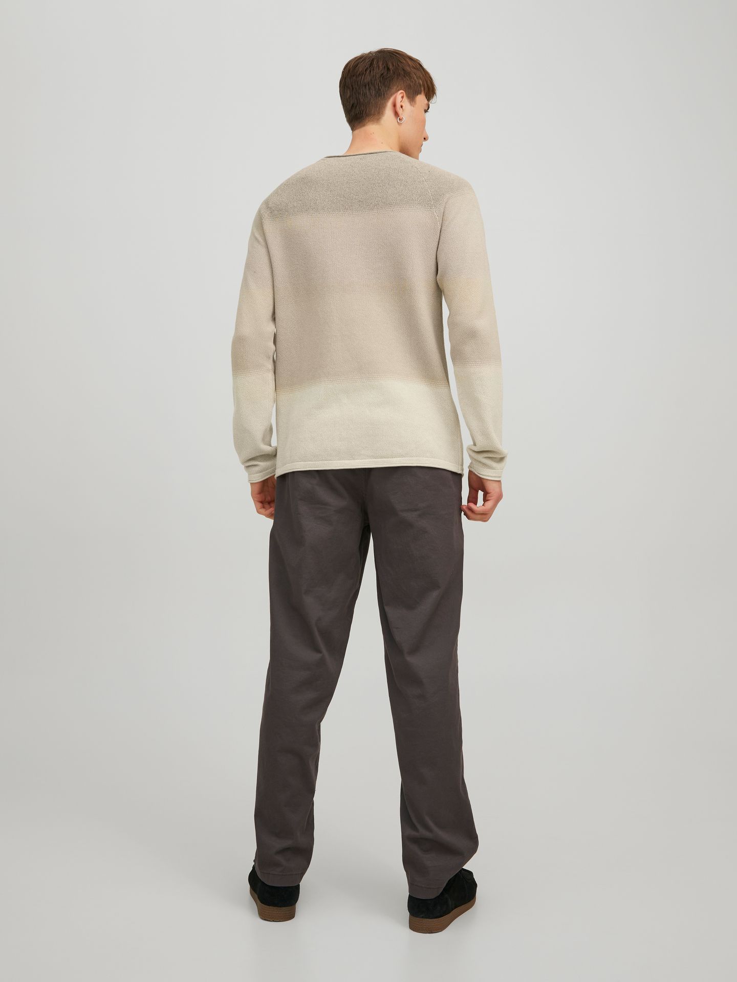 Jack & Jones JJEHILL KNIT CREW NECK NOOS Oatmeal/Gradient 2900160497024