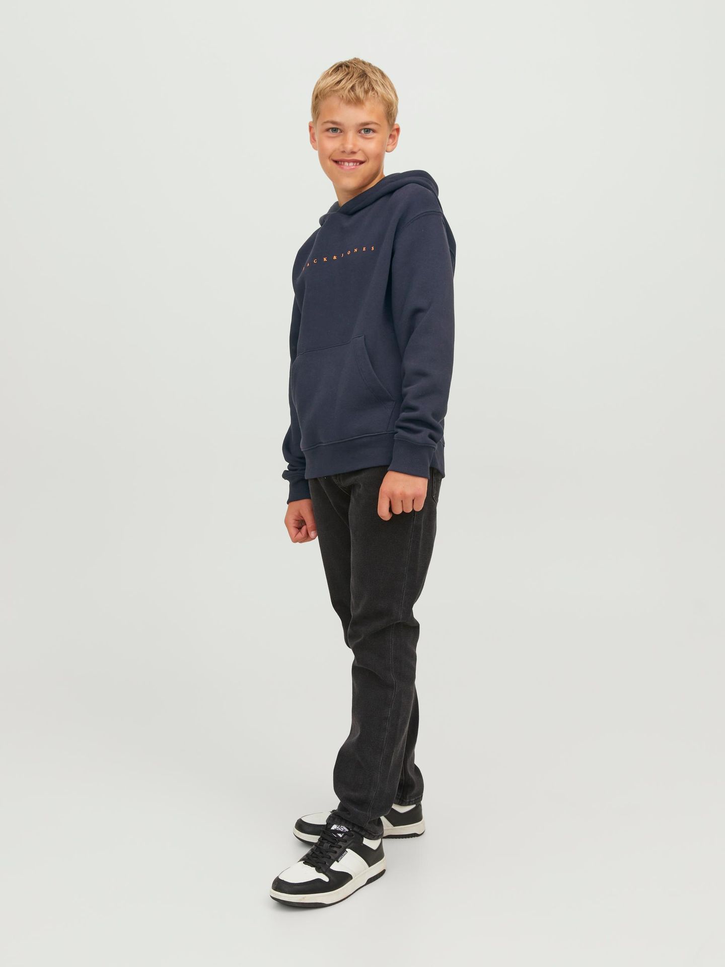 Jack & Jones JJESTAR JJ SWEAT HOOD NOOS JNR Dark Navy/LOOSE 2900140933023